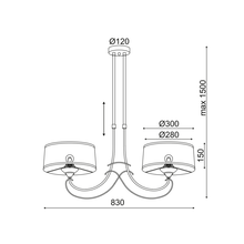 Φόρτωση εικόνας στο εργαλείο προβολής Συλλογής, NETTO ΚΡΕΜΑΣΤΟ Φ/Σ 2ΧΕ27 ΜΕΤΑΛΛΙΚΟ ΚΑΦΕ+ΜΠΕΖ ΑΜΠΑΖΟΥΡ 86Χ30XH150CM POIROT