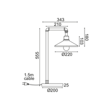 Φόρτωση εικόνας στο εργαλείο προβολής Συλλογής, NETTO ΕΠΙΤΡΑΠΕΖΙΟ Φ/Σ 1ΧΕ27 ΜΑΥΡΟ+ΧΡΥΣΟ ΜΕΤΑΛΛΙΚΟ 34Χ22ΧH56CM PIPE
