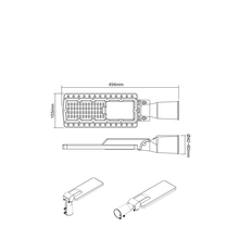 Φόρτωση εικόνας στο εργαλείο προβολής Συλλογής, ^LED STREET LUMINAIRE 60W 8400LM 4000K 150Χ75˚ CLASS II 230V AC IP66