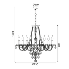 Φόρτωση εικόνας στο εργαλείο προβολής Συλλογής, ^NETTO ΚΡΕΜΑΣΤΟ Φ/Σ 8ΧΕ14 ΔΙΑΦΑΝΟ ΚΡΥΣΤΑΛΛΟ+ΧΡΥΣΟ ΜΕΤΑΛΛ Φ73ΧΗ160CM LILIUM