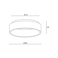 Φόρτωση εικόνας στο εργαλείο προβολής Συλλογής, ^NETTO ΥΠΟ ΚΤΑΡΓΗΣΗ ΟΡΟΦΗΣ Φ/Σ LED 80W 3000K 4100LM ΜΑΥΡΟ ΜΕΤΑΛΛΙΚΟ D78XH14CM APOLLO