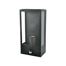 Φόρτωση εικόνας στο εργαλείο προβολής Συλλογής, ^ΜΑΥΡΟ ΕΠΙΤΟΙΧΟ ΦΩΤΙΣΤΙΚΟ CELIA 1XE27 IP44 ΜΕ ΔΙΑΦΑΝΟ ΓΥΑΛΙ & ΑΙΣΘΗΤΗΡΑ ΚΙΝΗΣΗΣ-ΜΕΡΑΣ ΝΥΧΤΑΣ