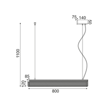 Φόρτωση εικόνας στο εργαλείο προβολής Συλλογής, ^NETTO ΚΡΕΜΑΣΤΟ Φ/Σ LED 11W 3000K 1180LM ΜΕΤ/ΚΟ ΜΑΥΡΟ 8,5Χ80ΧΗ110CM OFIS