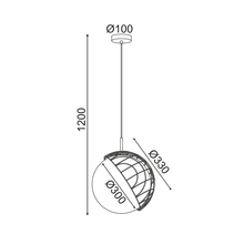 Φόρτωση εικόνας στο εργαλείο προβολής Συλλογής, ^NETTO ΚΡΕΜΑΣΤΟ Φ/Σ 1ΧΕ27 RATTAN+ΛΕΥΚΟ ΓΥΑΛΙ D33XH120CM AURORA