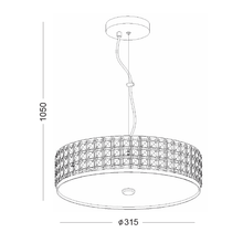 Φόρτωση εικόνας στο εργαλείο προβολής Συλλογής, NETTO ΚΡΕΜΑΣΤΟ ΚΡΥΣΤΑΛΛΟ Φ31,5CM 3ΧΕ14 ETNA
