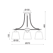 Φόρτωση εικόνας στο εργαλείο προβολής Συλλογής, NETTO Φ/Σ ΟΡΟΦΗΣ 3ΧΕ14 ΜΕΤΑΛ ΜΑΥΡΟ+ΣΧΟΙΝΙ+ΜΠΕΖ ΑΜΠΑΖΟΥΡ Φ57ΧΗ48CM GAVDOS