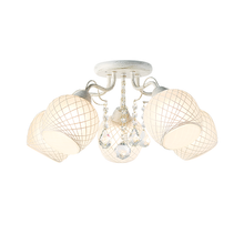 Φόρτωση εικόνας στο εργαλείο προβολής Συλλογής, ^NETTO Φ/Σ ΟΡΟΦΗΣ 5ΧΕ27 ΜΕΤΑΛ ΠΑΤΙΝΑ+ΓΥΑΛΙ+ΚΡΥΣΤΑΛΛΑ Φ55ΧΗ22,5CM OPORTO