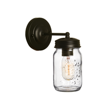 Φόρτωση εικόνας στο εργαλείο προβολής Συλλογής, NETTO ΕΠΙΤΟΙΧΟ Φ/Σ 1ΧΕ27 ΜΑΥΡΟ ΜΕΤΑΛΛΙΚΟ+ΓΥΑΛΙ Φ10Χ18Χ22CM BERY