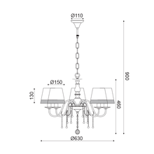 Φόρτωση εικόνας στο εργαλείο προβολής Συλλογής, ^NETTO ΚΡΕΜΑΣΤ 5ΧΕ14 ΜΕΤΑΛ. ΜΑΥΡΟ+ΑΣΠΡΟΜΑΥΡΟ ΑΜΠΑΖΡ+ΚΡΥΣΤ Φ63ΧΗ95CM MULAN