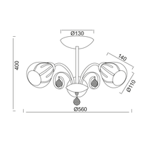Φόρτωση εικόνας στο εργαλείο προβολής Συλλογής, NETTO ΚΡΕΜΑΣΤΟ ΓΥΑΛΙ ΚΡΥΣΤΑΛΛΟ 3ΧE14 CARDINAL