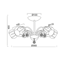 Φόρτωση εικόνας στο εργαλείο προβολής Συλλογής, NETTO ΚΡΕΜΑΣΤΟ ΓΥΑΛΙ ΚΡΥΣΤΑΛΛΟ 5ΧE14 CARDINAL