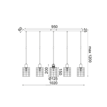 Φόρτωση εικόνας στο εργαλείο προβολής Συλλογής, NETTO ΚΡΕΜΑΣΤΟ Φ/Σ 5ΧΕ27 ΜΕΤΑΛΛΙΚΟ ΛΕΥΚΟ ΣΚΟΥΡΙΑ 100Χ12,2ΧΗ120CM DUBLIN