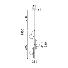 Φόρτωση εικόνας στο εργαλείο προβολής Συλλογής, ^NETTO ΚΡΕΜΑΣΤΟ Φ/Σ 3ΧG9 ΧΡΥΣΟ/ΜΑΥΡΟ ΜΕΤ/ΚΟ + ΓΥΑΛΙ 26Χ26ΧΗ150CM POLYGON