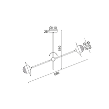 Φόρτωση εικόνας στο εργαλείο προβολής Συλλογής, ^NETTO ΟΡΟΦΗΣ Φ/Σ 2ΧG9 ΟΡΕΙΧΑΛΚΟ/ΜΑΥΡΟ ΜΕΤ/ΚΟ + ΓΥΑΛΙ 85X20ΧΗ51CM LAYLA