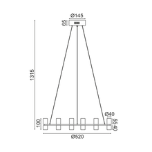 Φόρτωση εικόνας στο εργαλείο προβολής Συλλογής, NETTO ΚΡΕΜΑΣΤΟ Φ/Σ LED2835 32W ΧΡΥΣΟ ΑΛΟΥΜΙΝΙΟ 3000Κ 2880LM D52XH131.5CM IONIAN
