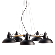 Φόρτωση εικόνας στο εργαλείο προβολής Συλλογής, NETTO ΚΡΕΜΑΣΤΟ METAΛΛIKΟ ΜΑΥΡΟ - ΞΥΛΟ 5ΧE27 SOLON