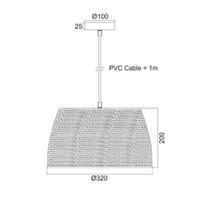 Φόρτωση εικόνας στο εργαλείο προβολής Συλλογής, NETTO ΚΡΕΜΑΣΤΟ ΦΩΤΙΣΤΙΚΟ 1ΧΕ27 ΣΧΟΙΝΙ Φ33χΗ20cm MALTA