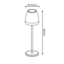 Φόρτωση εικόνας στο εργαλείο προβολής Συλλογής, ^LED SMD TABLE BATTERY LUMINAIRE 2W 150LM 38° 3.000K DARK GREY CRI80 IP54