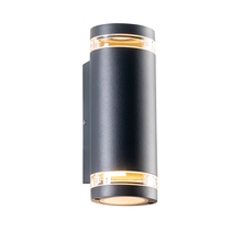 Φόρτωση εικόνας στο εργαλείο προβολής Συλλογής, ^GU10 WALL LUMINAIRE 230V AC DARK GREY IP54 MAX.2X35W