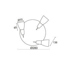 Φόρτωση εικόνας στο εργαλείο προβολής Συλλογής, NETTO ΣΠΟΤ ΙΙI ΡΟΖΕΤΑ ΓΥΑΛΙ ΝΙΚΕΛ ΜΑΤ 3Χ40W E14 KAMET