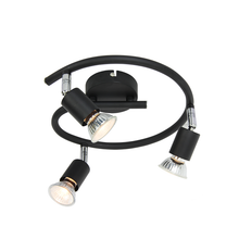 Φόρτωση εικόνας στο εργαλείο προβολής Συλλογής, NETTO ΣΠΟΤ III ΡΟΖΕΤΑ ΜΑΥΡΟ ΜΑΤ 3 Χ GU10 TRINITY