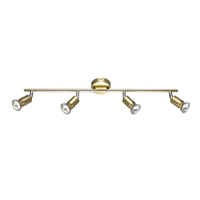 Φόρτωση εικόνας στο εργαλείο προβολής Συλλογής, NETTO ΣΠΟΤ 4ΧGU10 ΜΕΤΑΛΛΙΚΟ ΟΡΕΙΧΑΛΚΟ ΓΥΑΛΙΣΤΕΡΟ TRINITY