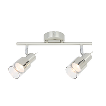 Φόρτωση εικόνας στο εργαλείο προβολής Συλλογής, NETTO ΣΠΟΤ ΙΙ ΝΙΚΕΛ ΜΕ ΔΙΑΦΑΝΟ ΓΥΑΛΙ 2 Χ GU10 PLATINUM