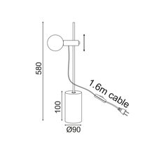 Φόρτωση εικόνας στο εργαλείο προβολής Συλλογής, NETTO ΕΠΙΤΡΑΠΕΖΙΟ Φ/Σ 1XE14 ΜΑΥΡΟ ΜΑΡΜΑΡΟ+ΜΕΤ/ΚΟ D9XH58CM HERA