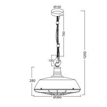 Φόρτωση εικόνας στο εργαλείο προβολής Συλλογής, NETTO ΚΡΕΜΑΣΤΟ Φ/Σ 1ΧΕ27 ΜΕΤΑΛΛΙΚΟ ΛΕΥΚΟ+ΣΧΟΙΝΙ+ΓΑΝΤΖΟΣ Φ36ΧΗ120CM WHOOPER