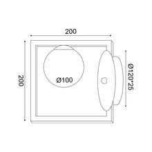 Φόρτωση εικόνας στο εργαλείο προβολής Συλλογής, ^NETTO ΕΠΙΤΟΙΧΟ Φ/Σ 1xG9 QUADRO ΜΑΥΡΟ ΜΕΤ/ΚΟ +ΛΕΥΚΟ ΓΥΑΛΙ 22Χ15Χ20CM