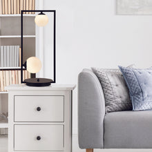 Φόρτωση εικόνας στο εργαλείο προβολής Συλλογής, ^NETTO ΕΠΙΤΡΑΠΕΖΙΟ Φ/Σ 2xG9 QUADRO ΜΑΥΡΟ ΜΕΤ/ΚΟ +ΛΕΥΚΟ ΓΥΑΛΙ 25Χ12Χ54CM