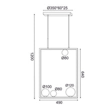 Φόρτωση εικόνας στο εργαλείο προβολής Συλλογής, ^NETTO ΚΡΕΜΑΣΤΟ Φ/Σ 4xG9 QUADRO ΜΑΥΡΟ ΜΕΤ/ΚΟ +ΛΕΥΚΟ ΓΥΑΛΙ 49Χ12Χ120CM