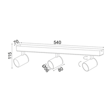Φόρτωση εικόνας στο εργαλείο προβολής Συλλογής, ^NETTO ΕΠΙΤΟΙΧΟ Φ/Σ 3XGU10 ΛΕΥΚΟ ΑΛΟΥΜΙΝΙΟ 54Χ7Χ12CM DISCO