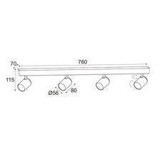 Φόρτωση εικόνας στο εργαλείο προβολής Συλλογής, ^NETTO ΕΠΙΤΟΙΧΟ Φ/Σ 4XGU10 ΛΕΥΚΟ ΑΛΟΥΜΙΝΙΟ 76Χ7Χ12CM DISCO