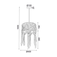 Φόρτωση εικόνας στο εργαλείο προβολής Συλλογής, ^NETTO ΚΡΕΜΑΣΤΟ Φ/Σ 1ΧΕ27 THASSOS ΕΚΡΟΥ ΜΑΚΡΑΜΕ ΜΑΛΛΙΝΟ D40XH165CM