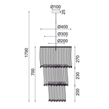 Φόρτωση εικόνας στο εργαλείο προβολής Συλλογής, ^NETTO ΚΡΕΜΑΣΤΟ Φ/Σ 1ΧΕ27 THASSOS ΕΚΡΟΥ ΜΑΚΡΑΜΕ ΜΑΛΛΙΝΟ D40XH180CM