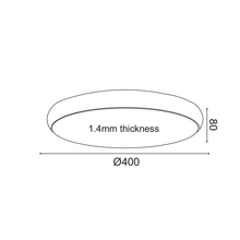 Φόρτωση εικόνας στο εργαλείο προβολής Συλλογής, ^NETTO ΟΡΟΦΗΣ Φ/Σ LED 32W 2560LM 3000K ΜΑΥΡΟ ΜΕΤ/ΚΟ D40XH8CM KALLISTA