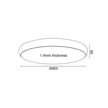 Φόρτωση εικόνας στο εργαλείο προβολής Συλλογής, ^NETTO ΟΡΟΦΗΣ Φ/Σ LED 70W 5600LM 3000K ΜΑΥΡΟ ΜΕΤ/ΚΟ D80XH8CM KALLISTA