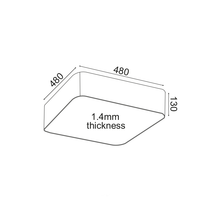 Φόρτωση εικόνας στο εργαλείο προβολής Συλλογής, ^NETTO ΟΡΟΦΗΣ Φ/Σ LED 40W 3200LM 3000K ΛΕΥΚΟ ΜΕΤ/ΚΟ 48X48XH13CM EMERY