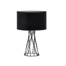 Φόρτωση εικόνας στο εργαλείο προβολής Συλλογής, NETTO ΠΟΡΤΑΤΙΦ 1XE27 ΜΑΥΡΟ ΜΕ ΜΑΥΡΟ ΑΜΠΑΖΟΥΡ Η46cm ACACIA