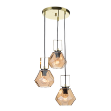 Φόρτωση εικόνας στο εργαλείο προβολής Συλλογής, NETTO ΚΡΕΜ Φ/Σ 3ΧΕ27 ΓΥΑΛΙ ΚΕΧΡΙΜΠΑΡΙ+ΟΡΕΙΧΑΛΚΟ ΜΕΤΑΛΛΟ Φ30ΧΗ101CM DIAMONDRA