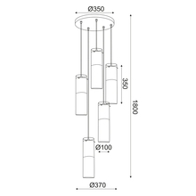 Φόρτωση εικόνας στο εργαλείο προβολής Συλλογής, ^NETTO ΚΡΕΜΑΣΤΟ Φ/Σ 5ΧΕ27 ΧΡΩΜΙΟ ΓΥΑΛΙ+ΜΕΤΑΛΛΟ Φ37ΧΗ180CM DEJAVU