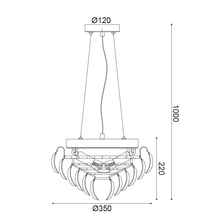 Φόρτωση εικόνας στο εργαλείο προβολής Συλλογής, ^NETTO ΚΡΕΜΑΣΤΟ Φ/Σ 3ΧΕ14 ΚΡΥΣΤΑΛΛΟ+ΧΡΩΜΙΟ ΜΕΤΑΛΛΟ Φ35ΧΗ100CM VICA
