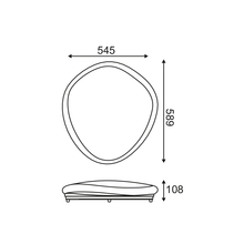 Φόρτωση εικόνας στο εργαλείο προβολής Συλλογής, NETTO LED ΕΠΙΤ.Φ/Σ 60W STONE ΛΕΥΚ ΑΚΡΥΛ 4000K4300LM230V58,9X54,5XH10,8CM STONE