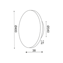 Φόρτωση εικόνας στο εργαλείο προβολής Συλλογής, NETTO ΕΠΙΤΟΙΧΟ Φ/Σ LED 24W 3000Κ 1920LM TERRAZZO MDF ΚΥΚΛΟΣ Φ40ΧΗ3,6CM ECLIPSE
