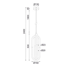 Φόρτωση εικόνας στο εργαλείο προβολής Συλλογής, ^NETTO ΚΡΕΜΑΣΤΟ Φ/Σ LED 16W 3000K 1120LM VENUS ΧΡΩΜΙΟ ΜΕΤ/ΚΟ IP20 15X15XH230CM