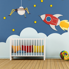 Φόρτωση εικόνας στο εργαλείο προβολής Συλλογής, NETTO ΚΡΕΜΑΣΤΟ Φ/Σ 1ΧΕ27 ΔΙΑΣΤΗΜΟΠΛΟΙΟ MDF D61XH100CM NASA