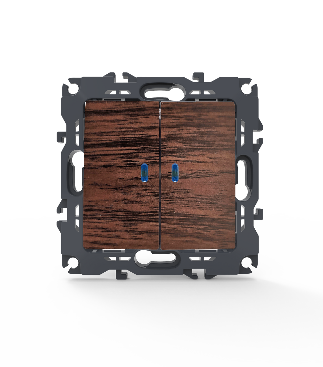 PRIME ΜΠΟΥΤΟΝ ΡΟΛΛΩΝ ΜΕ ΚΛΙΠ 1-1P 10A 250VAC IP20 ΞΥΛΟ