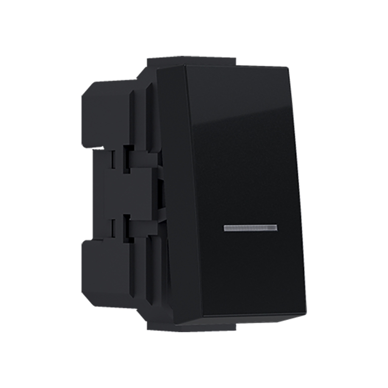 ^MODYS ΜΠΟΥΤΟΝ ΑΠΛΟ ΜΑΥΡΟ ΜΑΤ 1 ΣΤ. 1P 10A 250VAC IP20