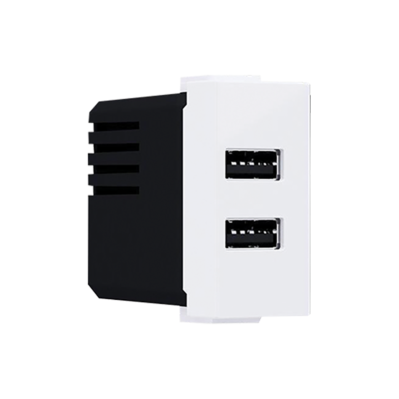 ^ MODYS ΠΡΙΖΑ ΤΡΟΦΟΔΟΣΙΑΣ USB 1 ΣΤ. 2xUSB ΛΕΥΚΗ 5VDC 2X1.2A IP20